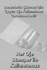 Baskı Plakası - Nail Art French Stamper, Desen Baskı Paleti. Stampa Plakası BC 7 - Görsel 3