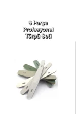 Buffer 6 Parça Profesyonel Kağıt Törpü Seti Protez Tırnak Törpüsü Toz Fırçası Hediyeli - Görsel 4