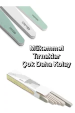 Buffer 6 Parça Profesyonel Kağıt Törpü Seti Protez Tırnak Törpüsü Toz Fırçası Hediyeli - Görsel 6