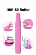 Buffer Törpü Yıkanabilir Kalıcı Oje İçin Protez Tırnak 100-180 5 Adet