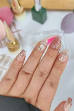 Cat Eye Protez Tırnak 10 Adet El Yapımı Takma Tırnak Seti 2208 - Görsel 3