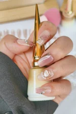 Cat Eye Protez Tırnak 10 Adet El Yapımı Takma Tırnak Seti 2208 - Görsel 4