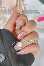 Cat Eye Protez Tırnak 10 Adet El Yapımı Takma Tırnak Seti 2208 - Görsel 8