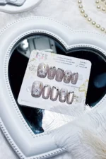 Çiçek Desenli Kısa Küt 10 Adet Takma Tırnak Seti T050 - Görsel 3