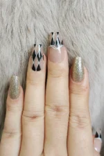 Desenli Takma Tırnak Seti 24'lü Küt Takma Tırnak S001 - Görsel 5