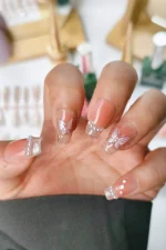 French Protez Tırnak 10 Adet El Yapımı Takma Tırnak Seti 2402 - Görsel 2