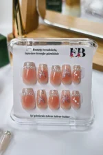 French Protez Tırnak 10 Adet El Yapımı Takma Tırnak Seti 2402 - Görsel 4