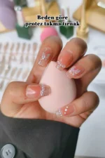 French Protez Tırnak 10 Adet El Yapımı Takma Tırnak Seti 2402 - Görsel 5