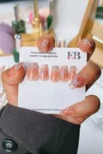 French Protez Tırnak 10 Adet El Yapımı Takma Tırnak Seti 2402 - Görsel 7