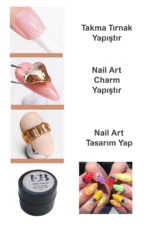 Hamur Jel Protez Tırnak ve Takma Tırnak Yapıştırıcı Jel 10ml Küçük Boy - Görsel 4