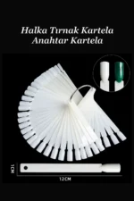 Kalıcı Oje Halka Tırnak Kartela Anahtar Kartela 50'li Kemik Rengi