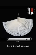 Kalıcı Oje Halka Tırnak Kartela Anahtar Kartela 50'li Kemik Rengi - Görsel 4