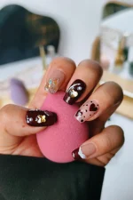 Kalpli Protez Tırnak 10 Adet El Yapımı Takma Tırnak Seti 1511