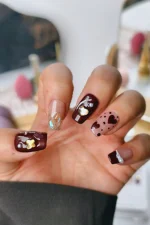 Kalpli Protez Tırnak 10 Adet El Yapımı Takma Tırnak Seti 1511 - Görsel 5