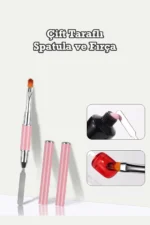 Kapaklı Poly Jel Tırnak Fırçası Spatula Ve Jel Uygulama Poli Jel Protez Tırnak Fırçası