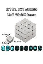 Kedi Gözü Küp Mıknatıs - Çok Kuvvetli Mıknatıs - Cat Eye Magnet - Kalıcı Oje - Kup 1 - Görsel 7