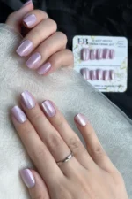 Kedi Gözü Kısa Küt 10 Adet Takma Tırnak Seti T002 - Görsel 3