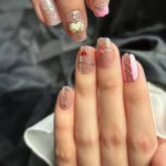 Kedi Gözü Kısa Küt 10 Adet Takma Tırnak Seti T041