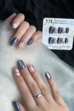 Kedi Gözü Kısa Küt 10 Adet Takma Tırnak Seti T048 - Görsel 2