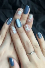 Kedi Gözü Kısa Küt 10 Adet Takma Tırnak Seti T048 - Görsel 3