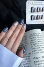 Kedi Gözü Kısa Küt 10 Adet Takma Tırnak Seti T048 - Görsel 4