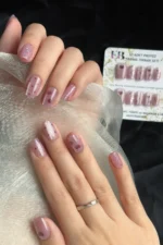 Kedi Gözü Kısa Küt 10 Adet Takma Tırnak Seti T058 - Görsel 3