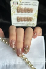 Kedi Gözü Kısa Küt 10 Adet Takma Tırnak Seti T061 - Görsel 5