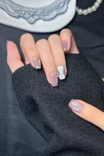 Kedi Gözü Kısa Küt 10 Adet Takma Tırnak Seti T092 - Görsel 4