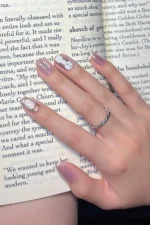 Kedi Gözü Kısa Küt 10 Adet Takma Tırnak Seti T092 - Görsel 6