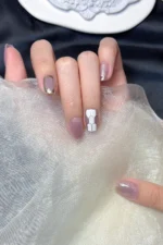 Kedi Gözü Kısa Küt 10 Adet Takma Tırnak Seti T092 - Görsel 7