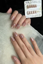 Kedi Gözü Kısa Küt 10 Adet Takma Tırnak Seti T098 - Görsel 3