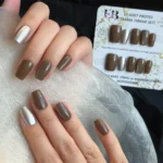 Kedi Gözü Kısa Küt 10 Adet Takma Tırnak Seti T115