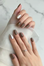 Kedi Gözü Kısa Küt 10 Adet Takma Tırnak Seti T115 - Görsel 6