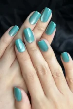 Kedi Gözü Kısa Küt 10 Adet Takma Tırnak Seti T127 - Görsel 4