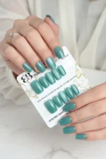 Kedi Gözü Kısa Küt 10 Adet Takma Tırnak Seti T127 - Görsel 6