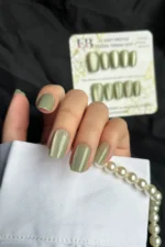 Kedi Gözü Kısa Küt 10 Adet Takma Tırnak Seti T130 - Görsel 5