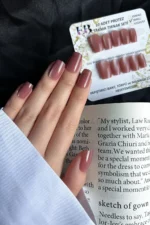 Kedi Gözü Kısa Küt 10 Adet Takma Tırnak Seti T132 - Görsel 4