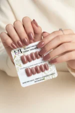 Kedi Gözü Kısa Küt 10 Adet Takma Tırnak Seti T132 - Görsel 6