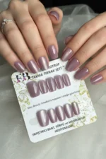 Kedi Gözü Kısa Küt 10 Adet Takma Tırnak Seti T133 - Görsel 6