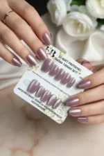 Kedi Gözü Kısa Küt 10 Adet Takma Tırnak Seti T133 - Görsel 7