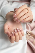 Kedi Gözü Kısa Küt 10 Adet Takma Tırnak Seti T166 - Görsel 6