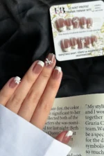 Kedi Gözü Kısa Küt 10 Adet Takma Tırnak Seti T232 - Görsel 5