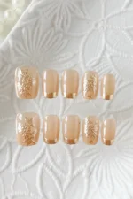 Kedi Gözü Kısa Küt Tırnak 10 Adet Takma Tırnak Seti T070 - Görsel 3