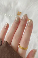 Kedi Gözü Kısa Küt Tırnak 10 Adet Takma Tırnak Seti T070 - Görsel 6