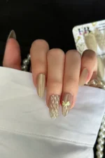 Kedi Gözü Orta Badem Tırnak 10 Adet Takma Tırnak Seti T174 - Görsel 6