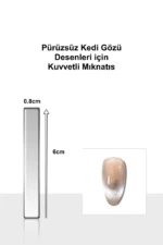 Kedi Gözü Mıknatıs - Çok Kuvvetli Mıknatıs - Cat Eye Magnet - Kalıcı Oje - Buyuk Kare 9 - Görsel 4