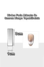 Kedi Gözü Mıknatıs - Çok Kuvvetli Mıknatıs - Cat Eye Magnet - Kalıcı Oje- Kucuk Kare 4 - Görsel 2