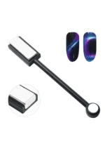 Kedi Gözü Mıknatıs - Çok Kuvvetli Mıknatıs - Cat Eye Magnet - Kalıcı Oje - Siyah 6 - Görsel 2