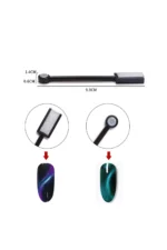 Kedi Gözü Mıknatıs - Çok Kuvvetli Mıknatıs - Cat Eye Magnet - Kalıcı Oje - Siyah 6 - Görsel 3