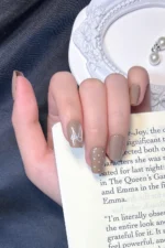 Kedi Gözü Takma Tırnak Seti 10 Adet ve Yapıştırıcı Dahil T124 - Görsel 3